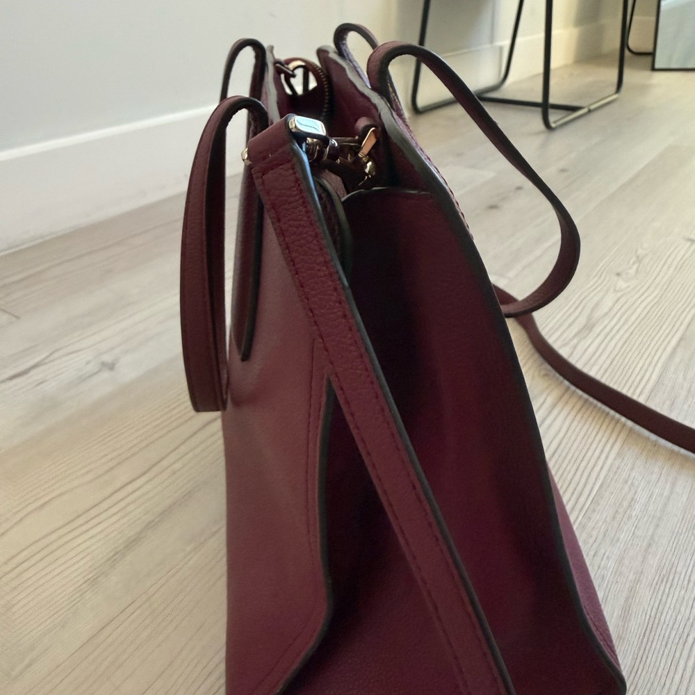 kate spade burgundy leather shoulder bag - Picture 6 of 7